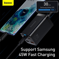 Baseus PD 65W GaN ładowarka 4 USB szybkie ładowanie 4.0 3.0 typ C ładowarka USB dla iPhone 13 12 Pro Max szybka ładowarka do laptopa Macbook 4